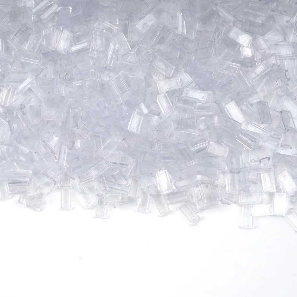 Clear Tiles 1x2 Flat Bricks - 1000pcs Classic Building Blocks Parts and Pieces,Smooth Plate MOC Accessories Bulk Lots Transparent