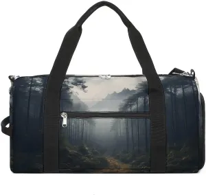 Cloud Forest Sports Gym Bag Carry on Holdalls for Men Small Duffel Bags for Women with Shoe Compartment