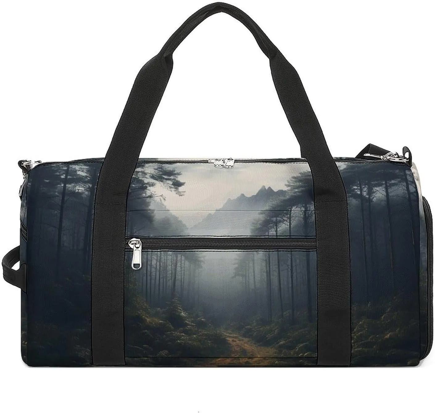 Cloud Forest Sports Gym Bag Carry on Holdalls for Men Small Duffel Bags for Women with Shoe Compartment