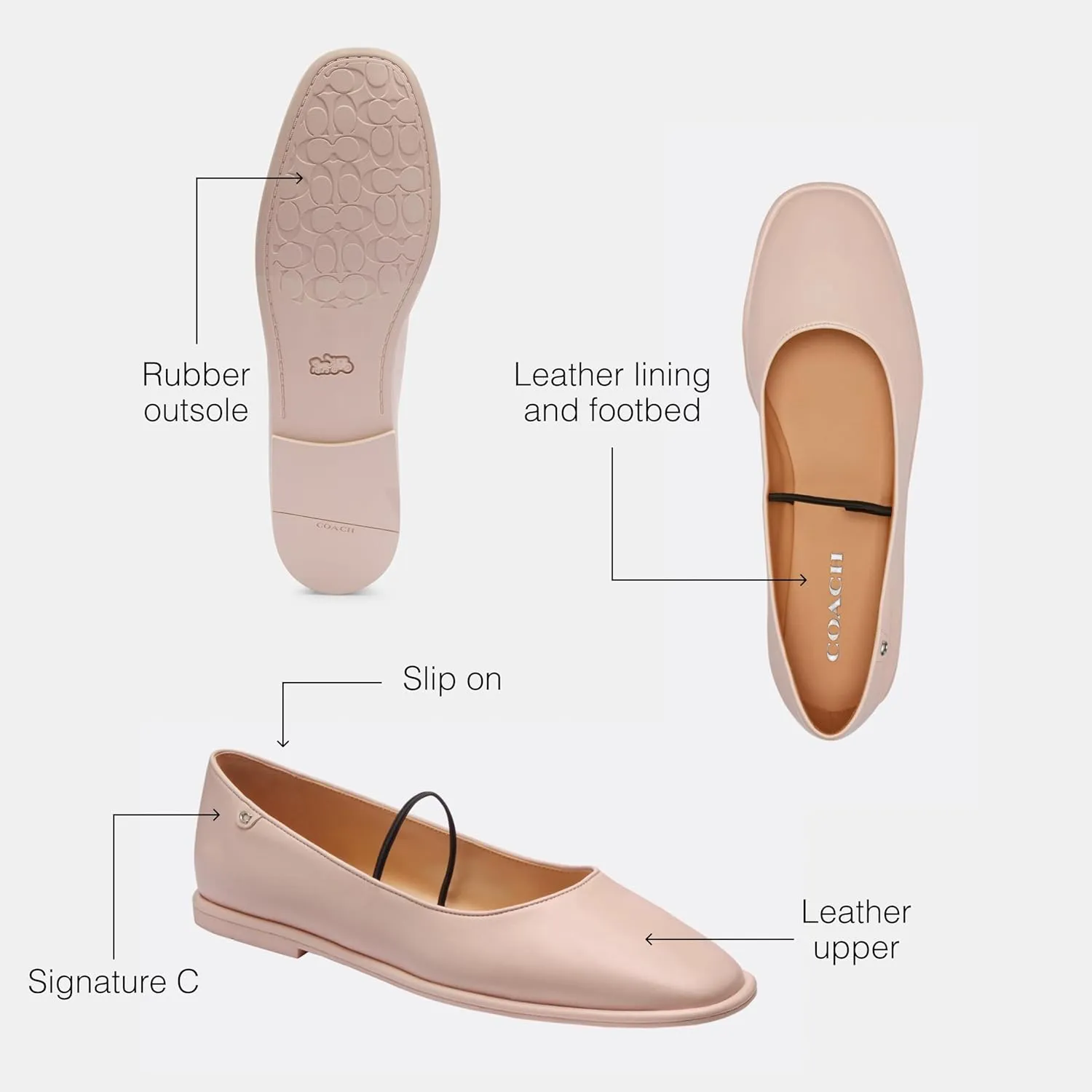 Coach Women's Emilia Mary Jane Ballet Flat