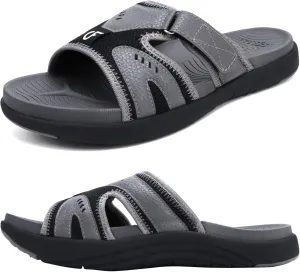 COFACE Mens Sport Recovery Sandals Plantar Fasciitis Soft Cushion Lightweight Orthotic Slides for Men