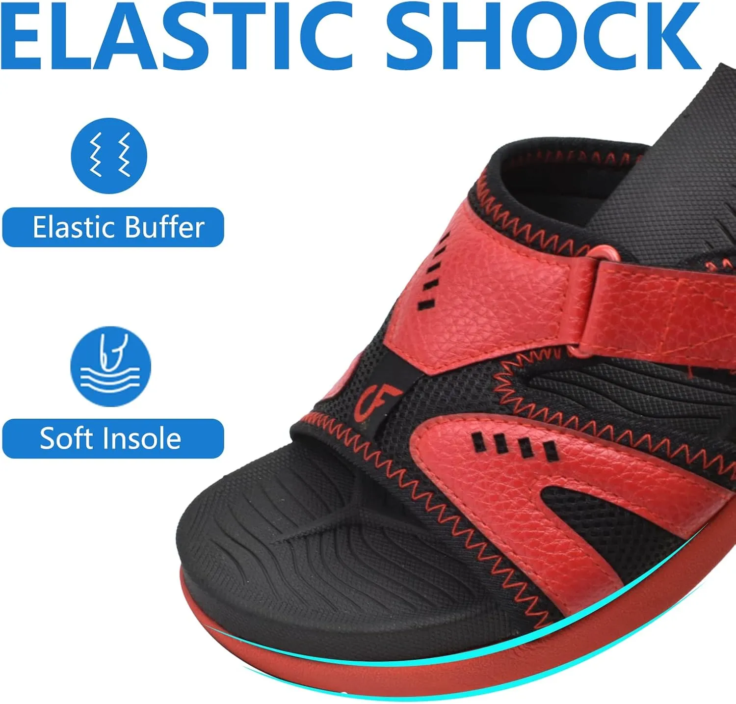 COFACE Mens Sport Recovery Sandals Plantar Fasciitis Soft Cushion Lightweight Orthotic Slides for Men