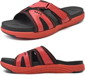 COFACE Mens Sport Recovery Sandals Plantar Fasciitis Soft Cushion Lightweight Orthotic Slides for Men