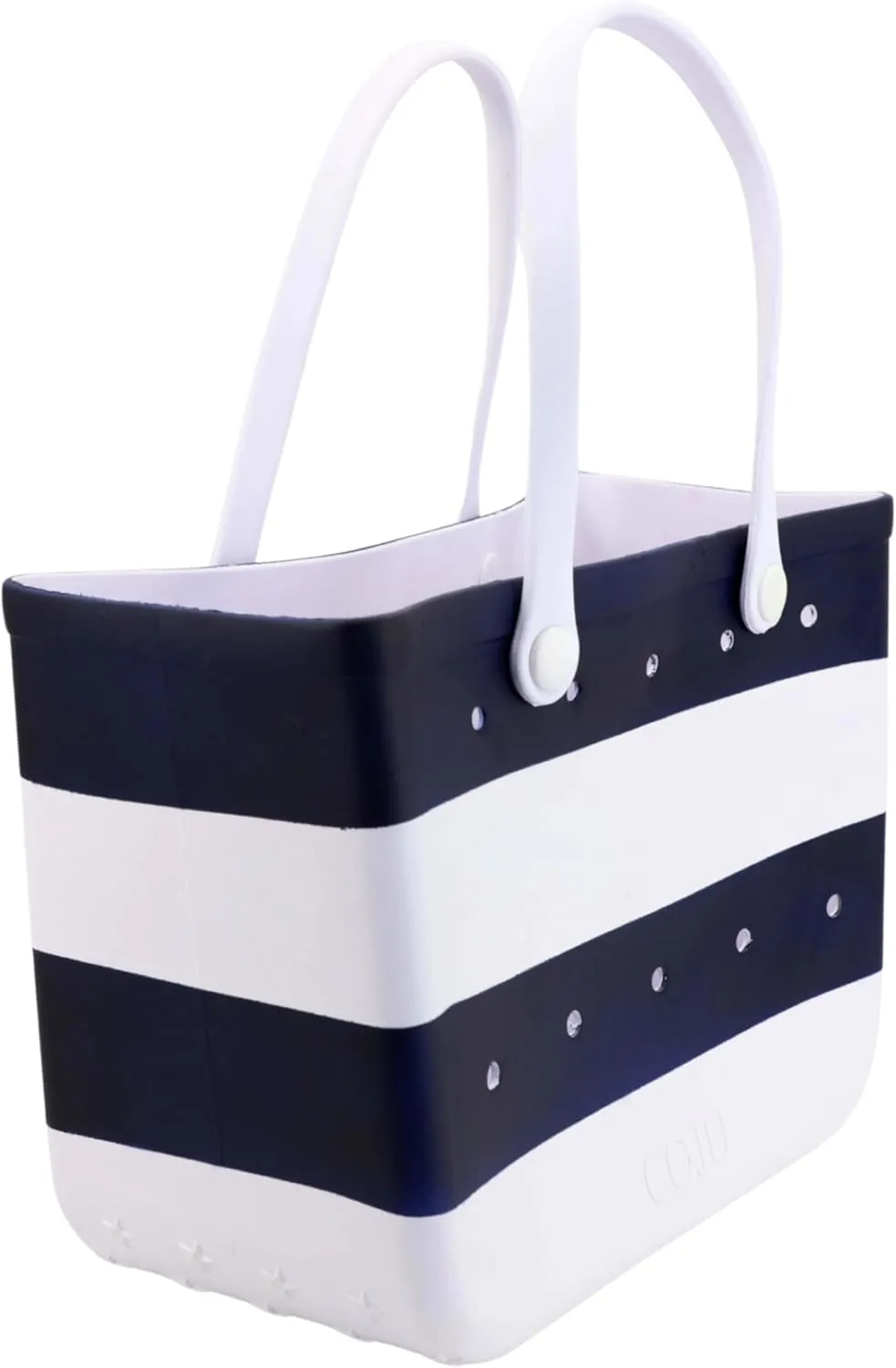 COJU Rubber Tote Bag Waterproof XL Large Tote Bag for Beach Pool Boat Sports Travel Washable Tip Proof Durable