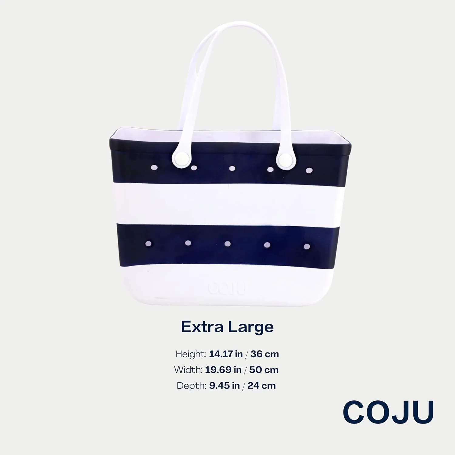 COJU Rubber Tote Bag Waterproof XL Large Tote Bag for Beach Pool Boat Sports Travel Washable Tip Proof Durable
