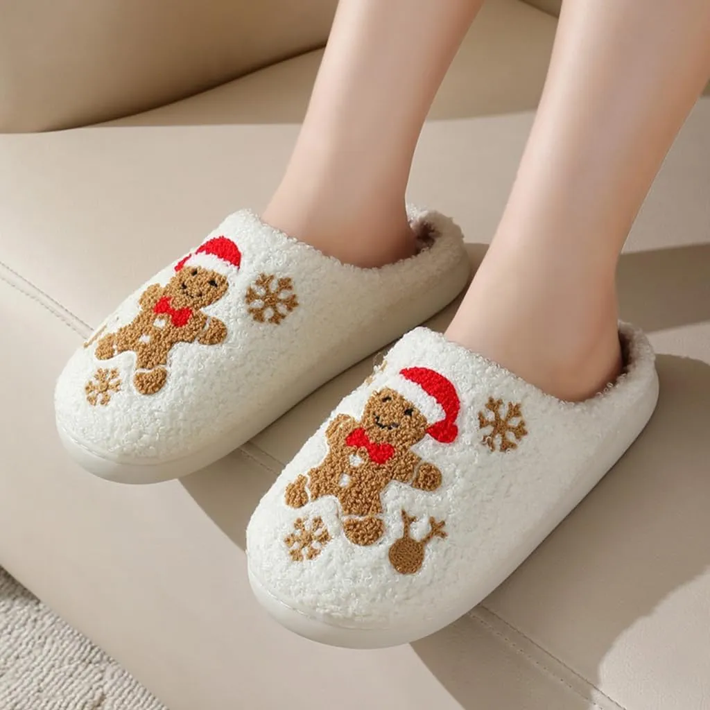Cozy Furry Slippers for Women & Men, Bear Paw, Cat, Halloween, Christmas Designs, Warm Indoor Non-Slip Winter House Shoes