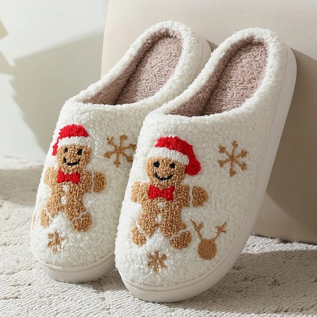 Cozy Furry Slippers for Women & Men, Bear Paw, Cat, Halloween, Christmas Designs, Warm Indoor Non-Slip Winter House Shoes