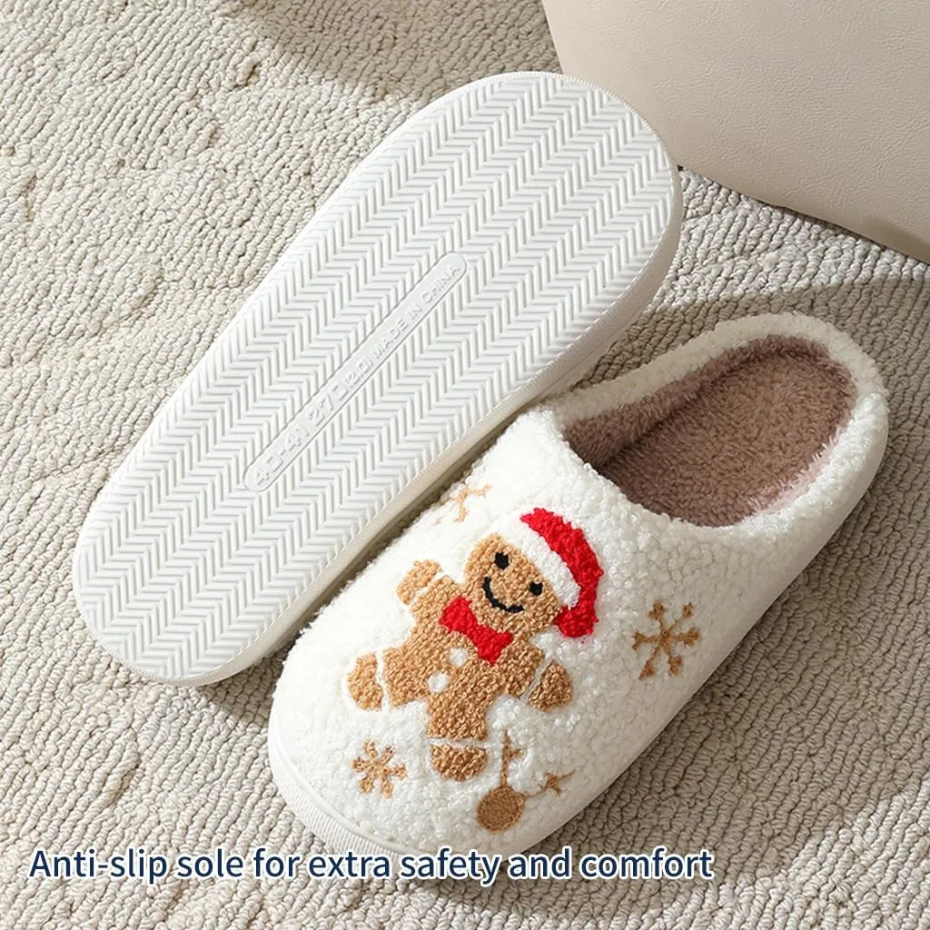 Cozy Furry Slippers for Women & Men, Bear Paw, Cat, Halloween, Christmas Designs, Warm Indoor Non-Slip Winter House Shoes