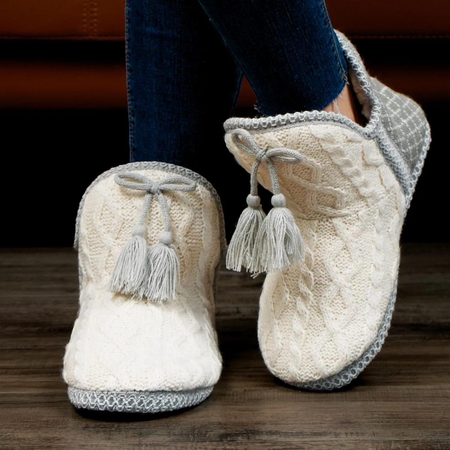 Cozylook Women's Bootie Slippers, Cozy House Shoes with Memory Foam, Plush Fleece Lining, Indoor/Outdoor Anti-Slip Sole