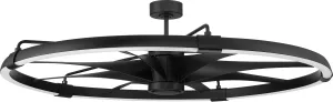 Craftmade AXL57FB8 Axel 52" Damp-Rated Ceiling Fan with LED Lights & Remote, Flat Black