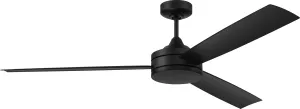 Craftmade INS62FB3 Inspo 62" Outdoor Ceiling Fan with Wall Control, Flat Black