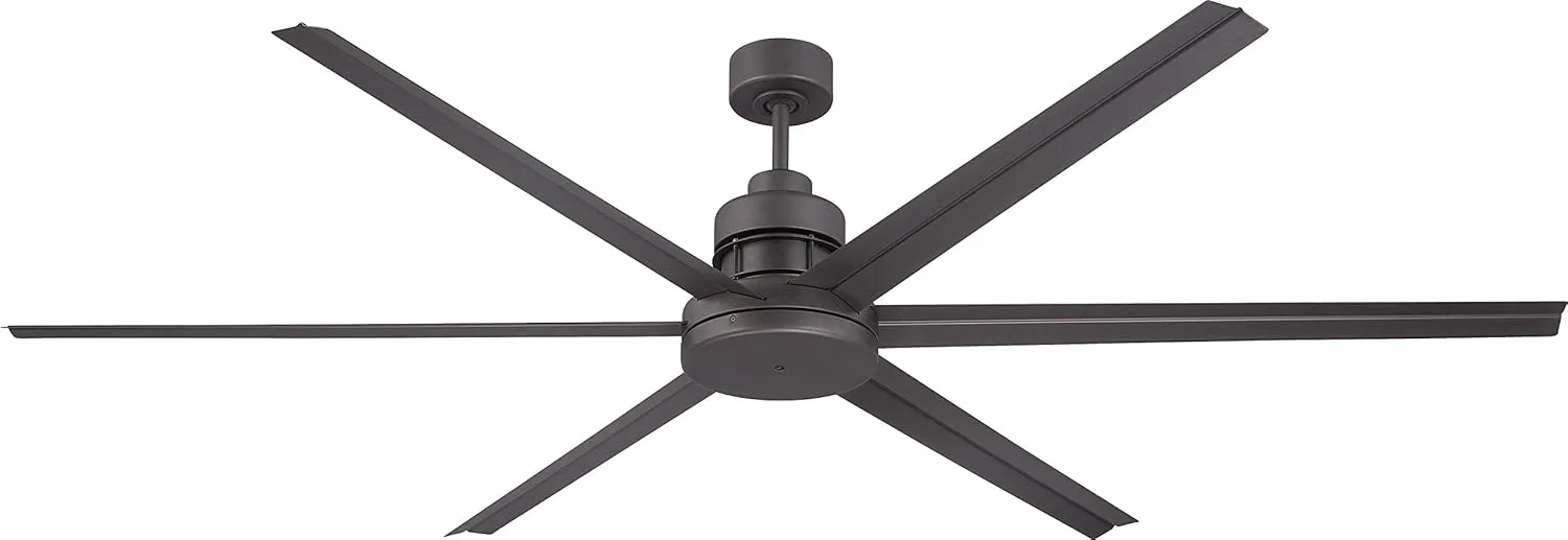 Craftmade MND72ESP6 Mondo Outdoor Ceiling Fan with Remote 72" Large Metal 6 Blade Industrial Fan for Patio, Espresso
