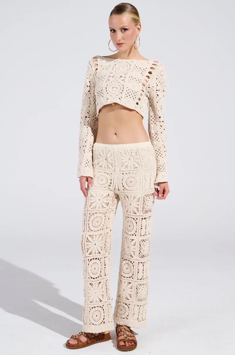 CROCHET KNIT CROP TOP