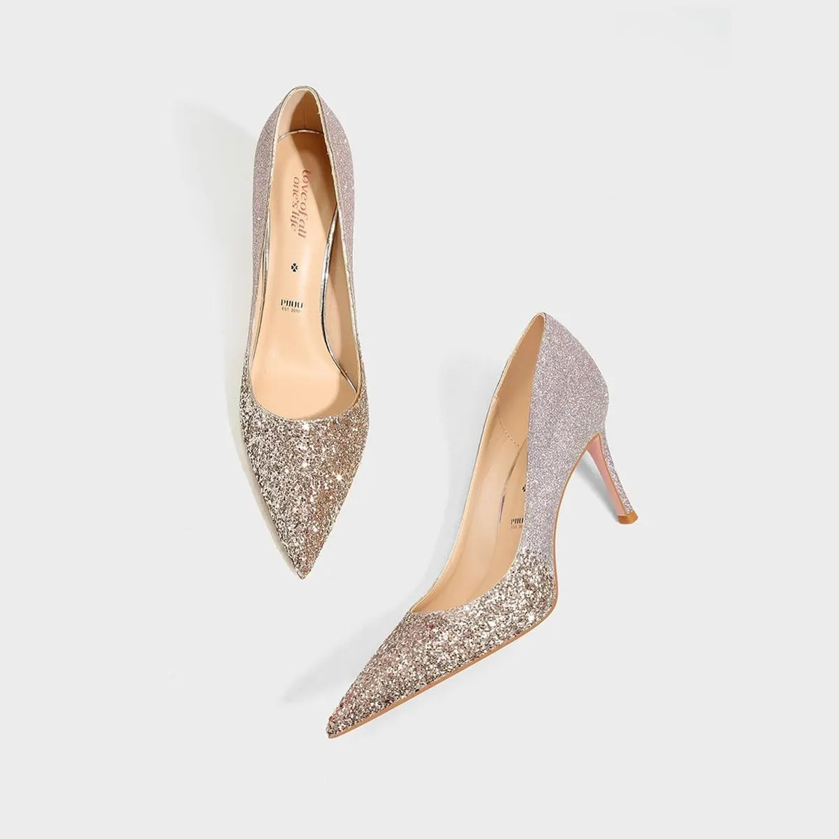 Crystal 3.34 Inch High Heels, Stiletto Pumps for Women Sexy Closed Pointed Toe Heels Comfortable Sexy Wedding Shose