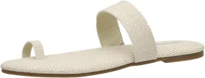 CUSHIONAIRE Women's Carson toe ring slide Sandal with Memory Foam