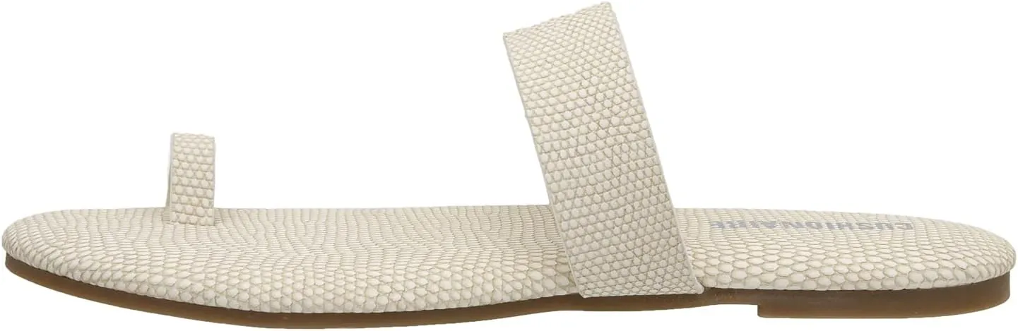 CUSHIONAIRE Women's Carson toe ring slide Sandal with Memory Foam