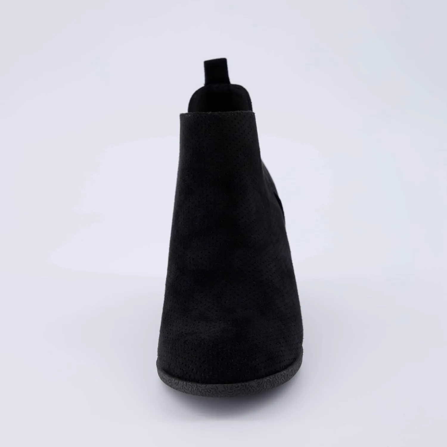 CUSHIONAIRE Women's Tito Wedge Bootie - Soft Vegan Suede, Memory Foam, Wide Width Available