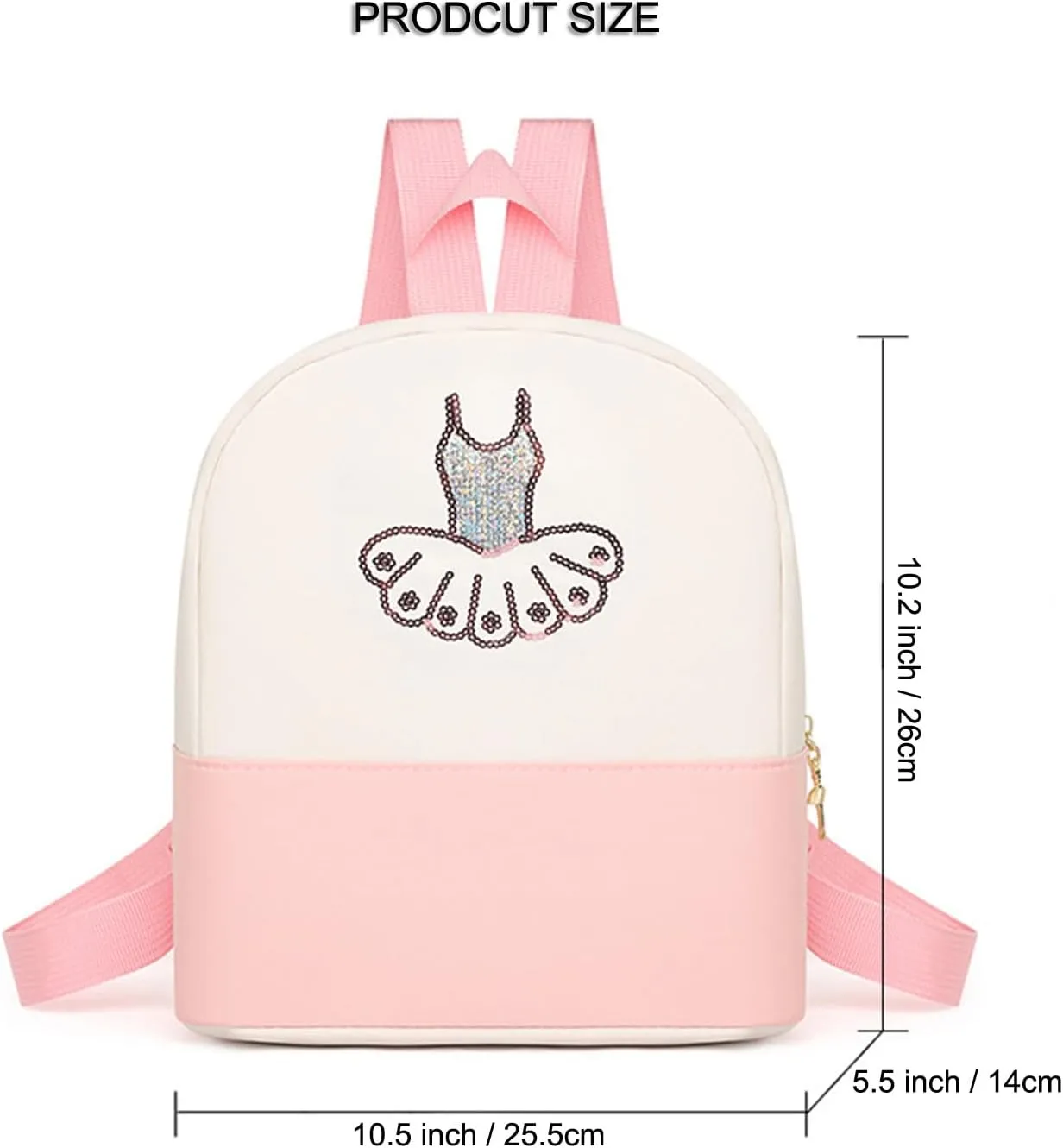 Cute Ballet Dance Backpack,Tutu Dress Dance Bag,Personalized Ballet Dance Bag for Girls,Gymnastics Ballet Bags,ballet dance bag,Ballerina Duffle Bag (Pink)