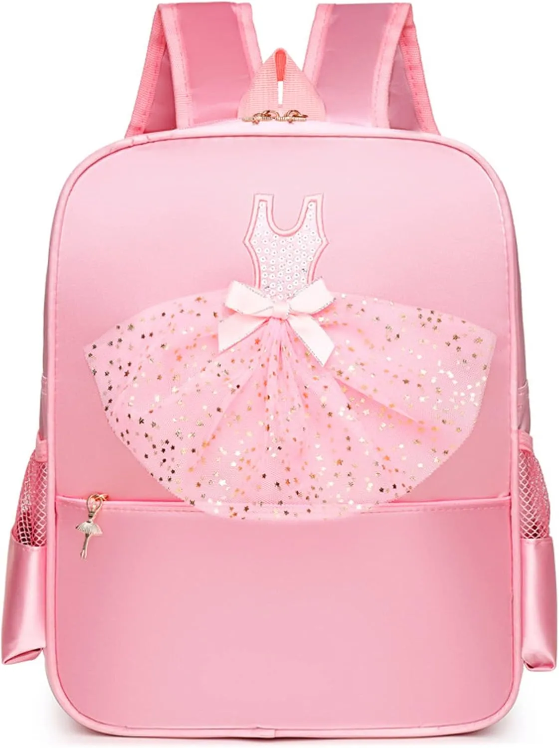 Cute Ballet Dance Backpack,Tutu Dress Dance Bag,Waterproof Bag Ballerina Duffle Bag Personalized dance bags Gym Bag.(Pink)