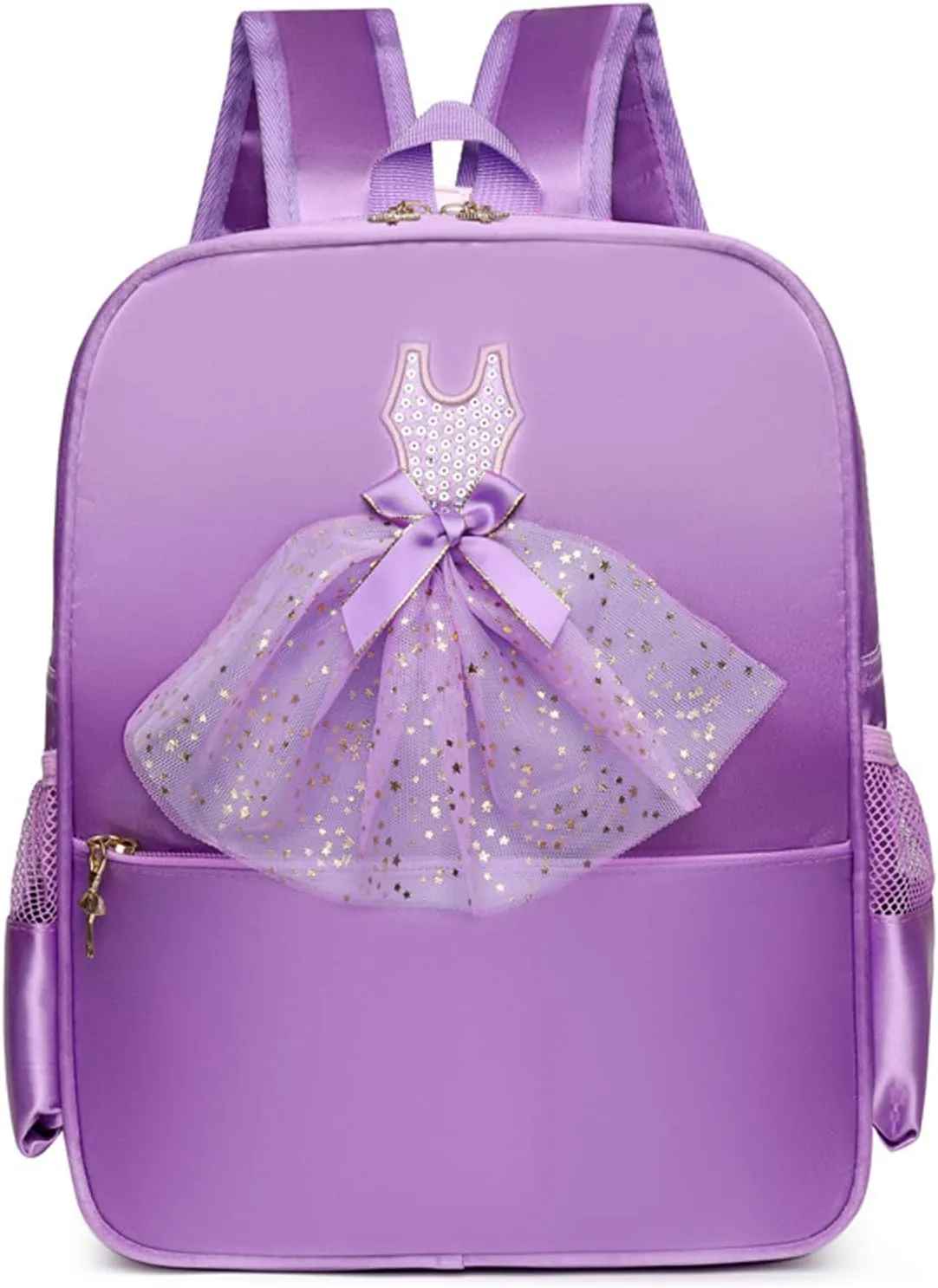 Cute Ballet Dance Backpack,Tutu Dress Dance Bag,Waterproof Bag Ballerina Duffle Bag Personalized dance bags Gym Bag.(Purple)