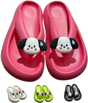 Cute puppy slippers Slippers for Women and Men Soft House Slippers with Slip-on Indoor Outdoor Slippers Creative Gifts wearing beach couple slippers women for lovely gifts