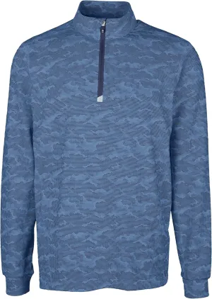 Cutter & Buck Traverse Camo Print Stretch Quarter Zip Mens Pullover