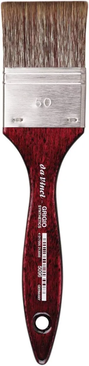 da Vinci Oil & Acrylic Series 5096 Grigio Paint Brush, Flat Mottler Synthetic with Bordeaux Ergonomic Handle, Size 50