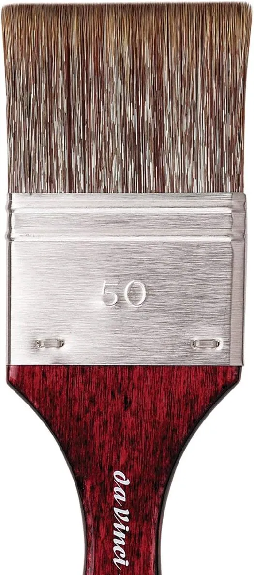 da Vinci Oil & Acrylic Series 5096 Grigio Paint Brush, Flat Mottler Synthetic with Bordeaux Ergonomic Handle, Size 50