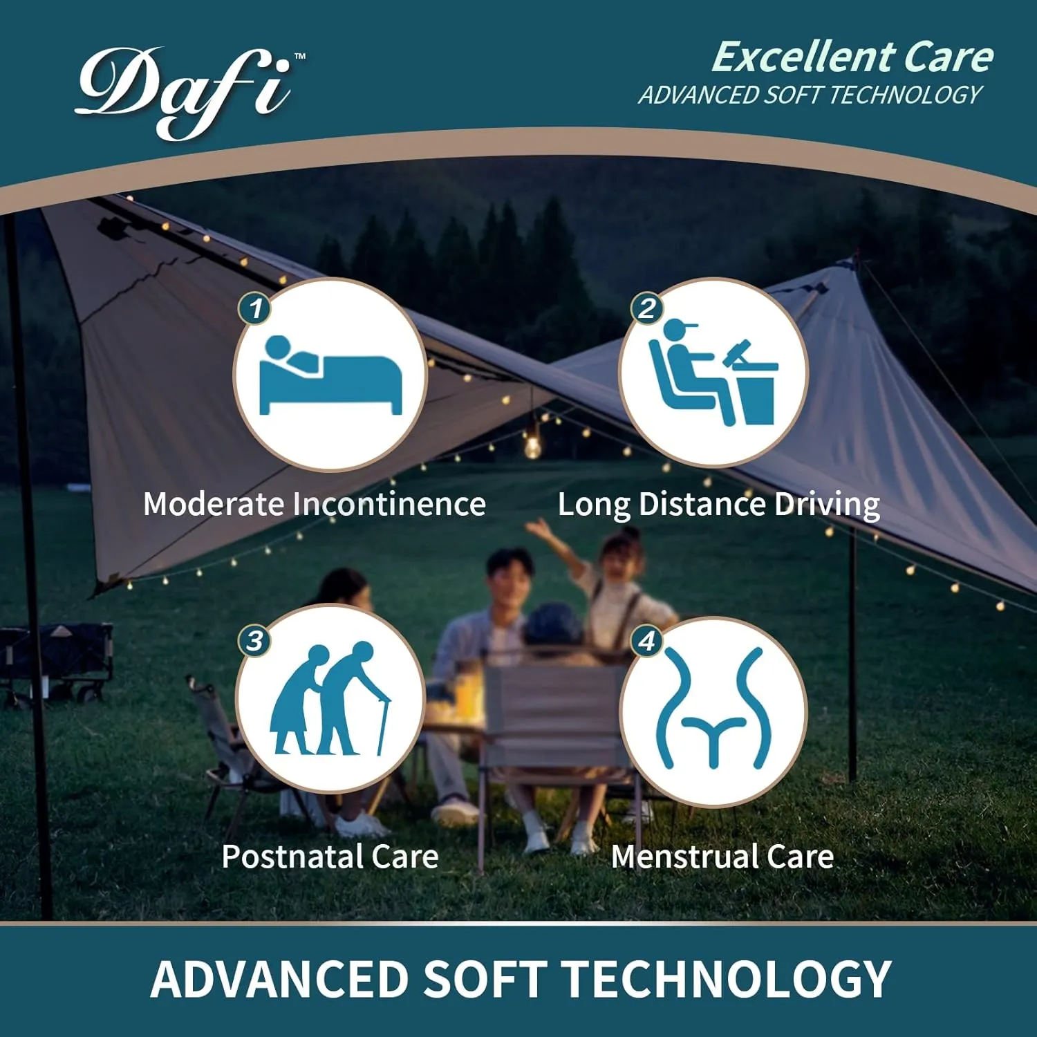 DAFI Adult Incontinence Underwear for Women & Men, XXL/24 Count Overnight Bladder Control Underwear Disposable Pull Ups, Slip-On Protection Briefs