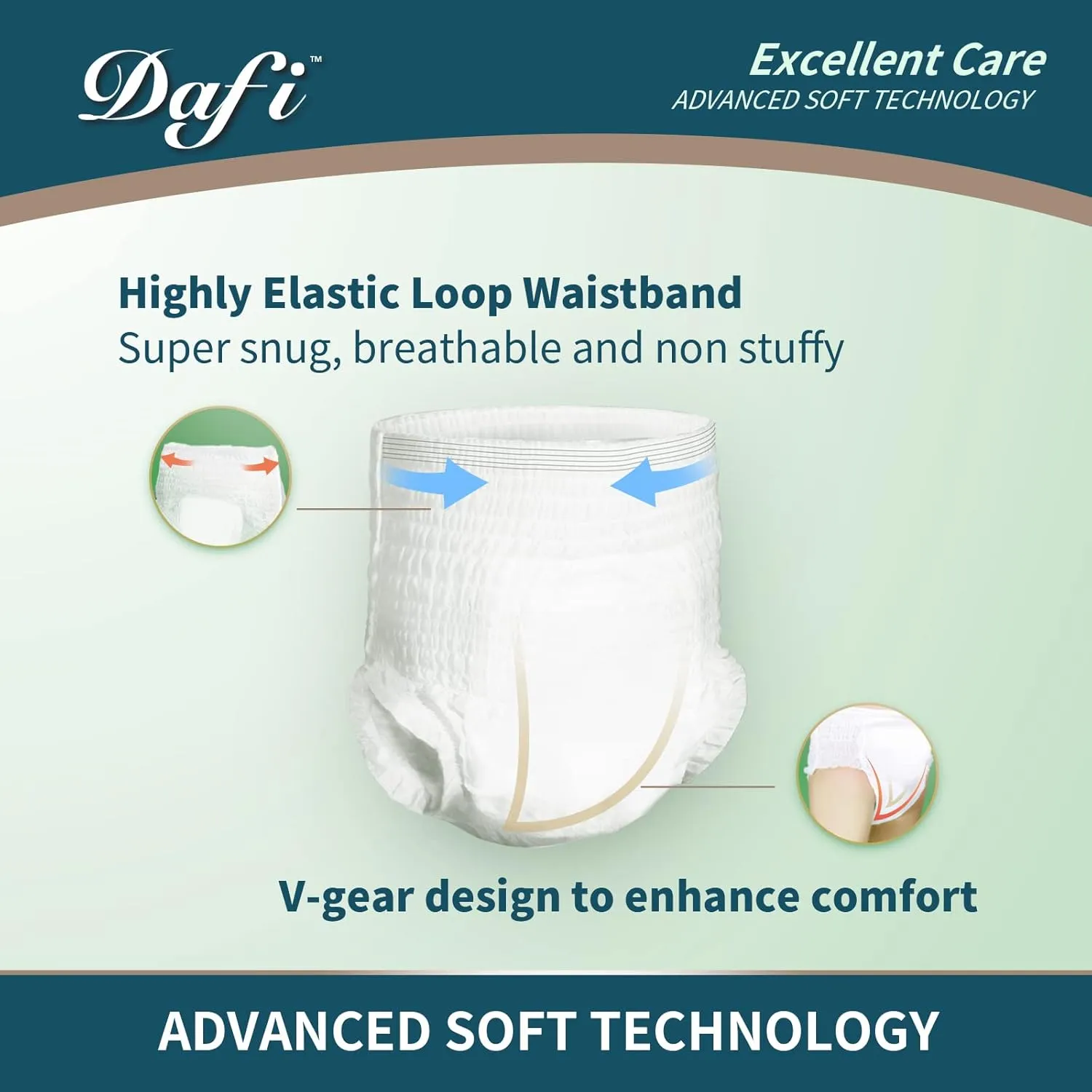 DAFI Adult Incontinence Underwear for Women & Men, XXL/24 Count Overnight Bladder Control Underwear Disposable Pull Ups, Slip-On Protection Briefs