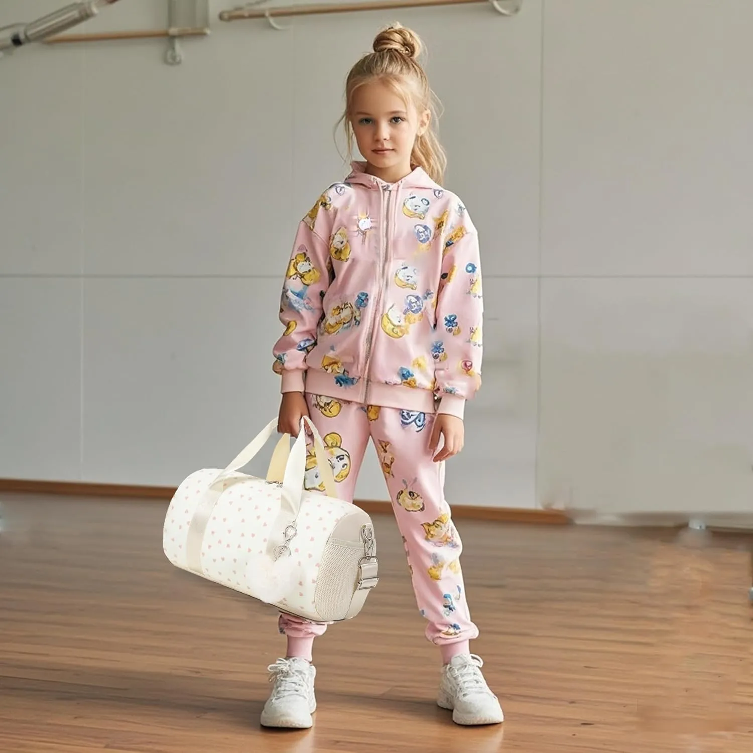 Dance Ballet Bag for Girls 4-6 Ballerina Gymnastic Bag Toddler Small Duffle Dance Bags for Little Dancers,Glitter Material,14"*8.26"*8.26"