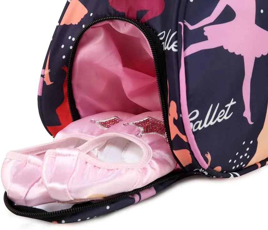 Dance Duffle Bag For Girls Ballet Bag,Light Weight,Gift (Black)