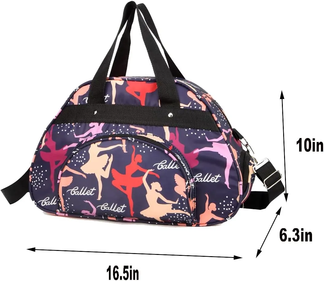 Dance Duffle Bag For Girls Ballet Bag,Light Weight,Gift (Black)