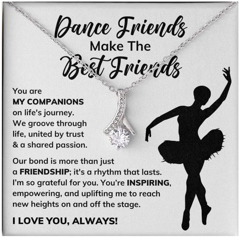 Dance Teacher Necklace Message Card Box Alluring Standard - Appreciation Ballerina Instructor Thank You