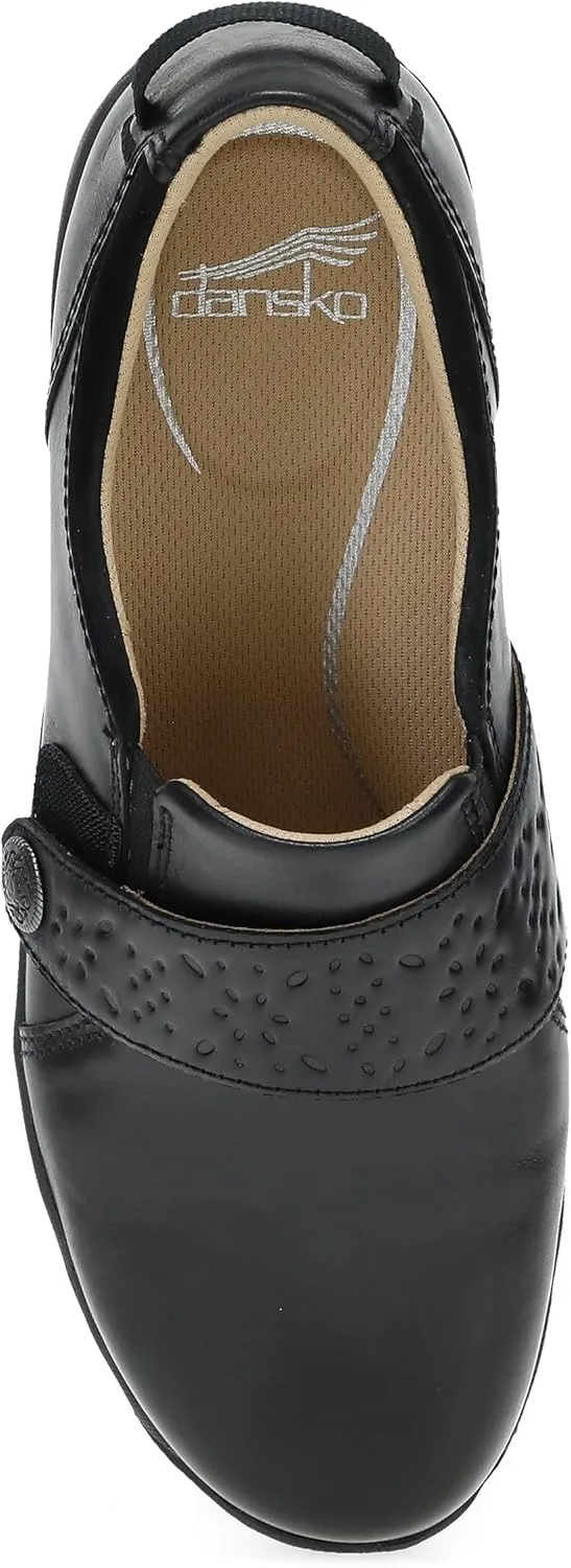 Dansko Sallie Women's Comfort Shoe - Padded Leather Upper, Adjustable Hook and Loop Vamp, Comfort Foam Footbed with Arch Support, Slip Resistant Outsole