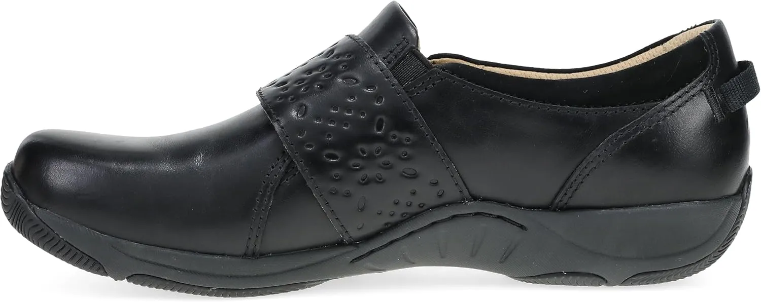 Dansko Sallie Women's Comfort Shoe - Padded Leather Upper, Adjustable Hook and Loop Vamp, Comfort Foam Footbed with Arch Support, Slip Resistant Outsole