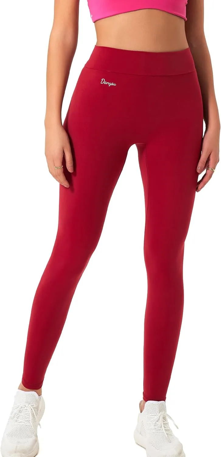 Danysu V Back Scrunch Butt Leggings for Women Soft High Waisted Booty Tights Workout Gym Yoga Pants