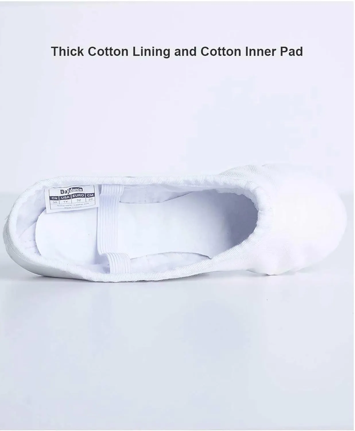 Daydance Genuine Leather Ballet Shoes Full Sole Dance Slippers for Kids, Toddler, Girls, Boys