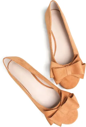 Dear Time Women's Business Casual Ballet Flats Round Toe Flats Soft Slip On Office Shoes for Work