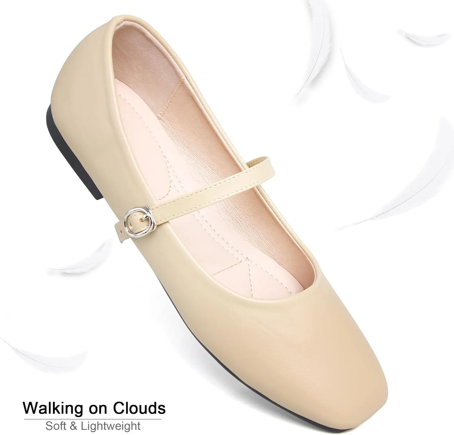 Dear Time Women's Flat Mary Jane Shoes Ankle Strap Round Toe Chinese Style Ballet Flats Casual Walking Shoes