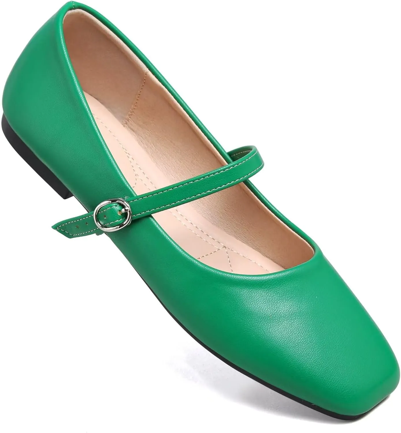Dear Time Women's Flat Mary Jane Shoes Ankle Strap Round Toe Chinese Style Ballet Flats Casual Walking Shoes
