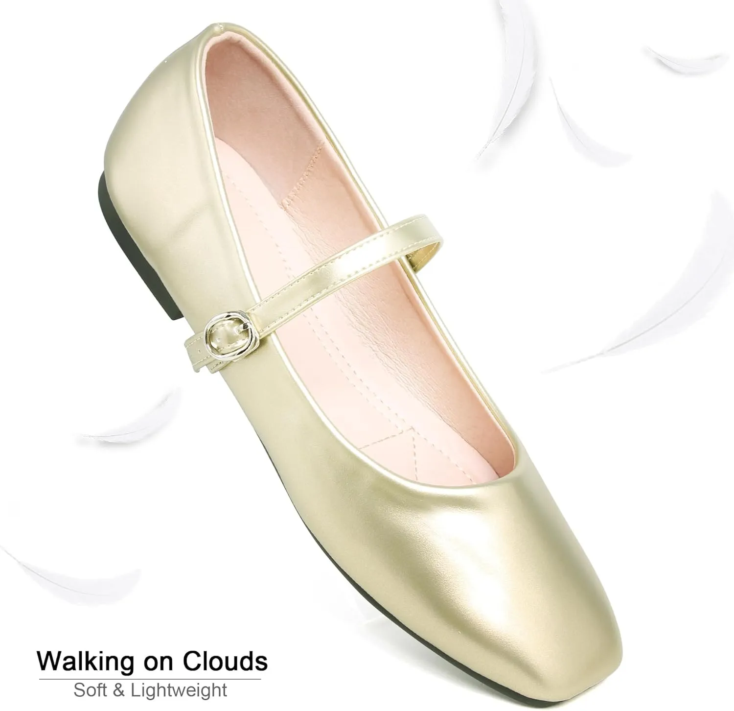 Dear Time Women's Flat Mary Jane Shoes Ankle Strap Round Toe Chinese Style Ballet Flats Casual Walking Shoes