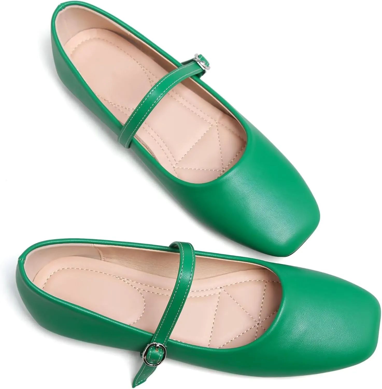 Dear Time Women's Flat Mary Jane Shoes Ankle Strap Round Toe Chinese Style Ballet Flats Casual Walking Shoes