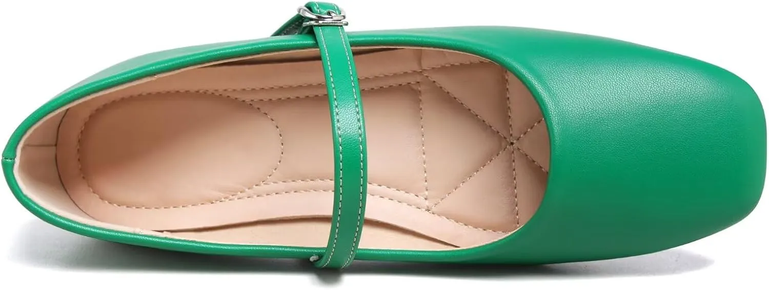 Dear Time Women's Flat Mary Jane Shoes Ankle Strap Round Toe Chinese Style Ballet Flats Casual Walking Shoes