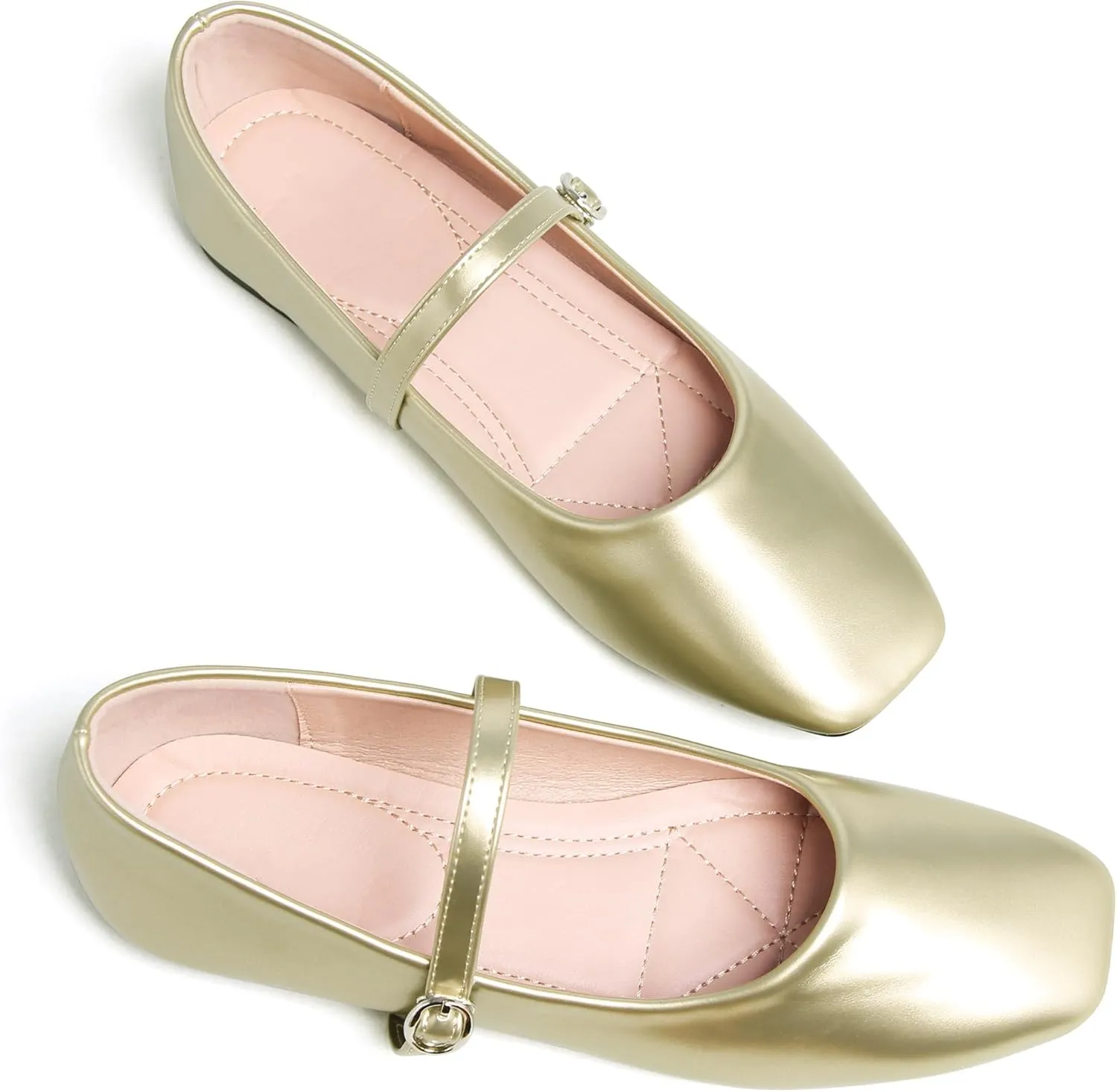 Dear Time Women's Flat Mary Jane Shoes Ankle Strap Round Toe Chinese Style Ballet Flats Casual Walking Shoes