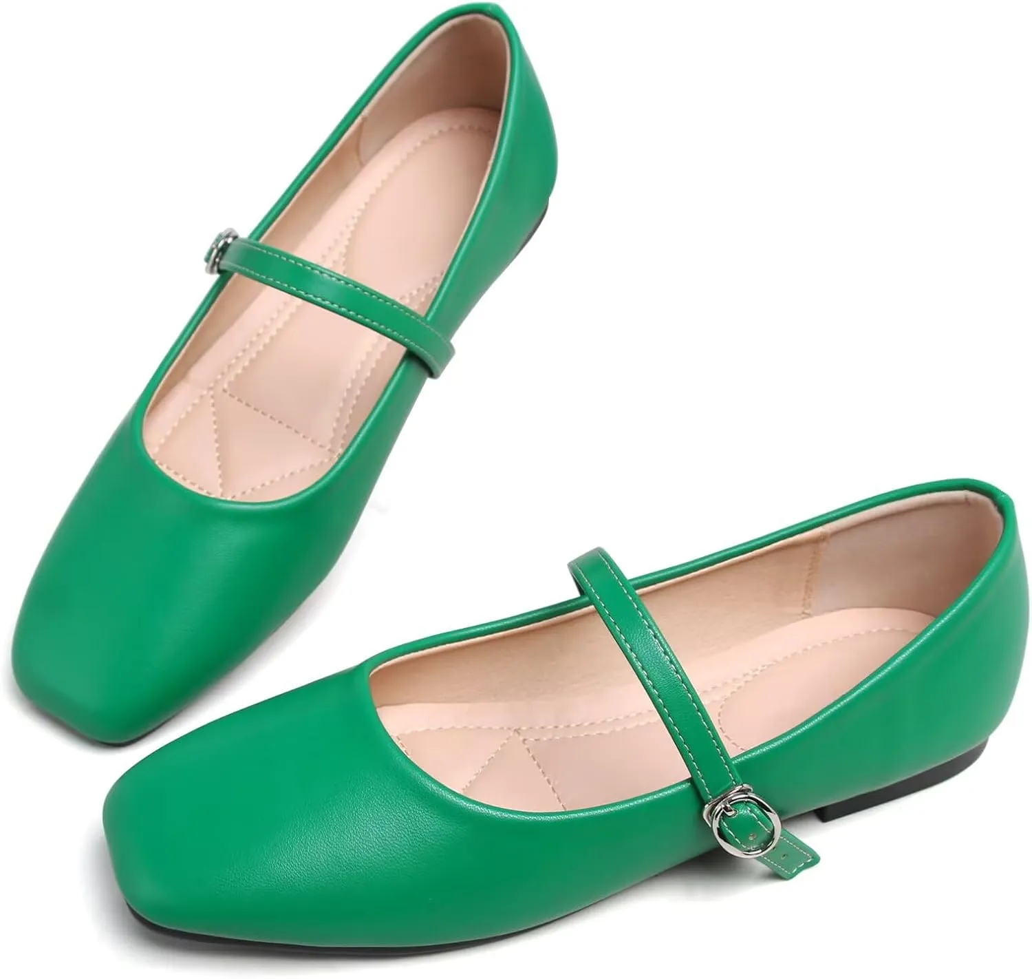 Dear Time Women's Flat Mary Jane Shoes Ankle Strap Round Toe Chinese Style Ballet Flats Casual Walking Shoes