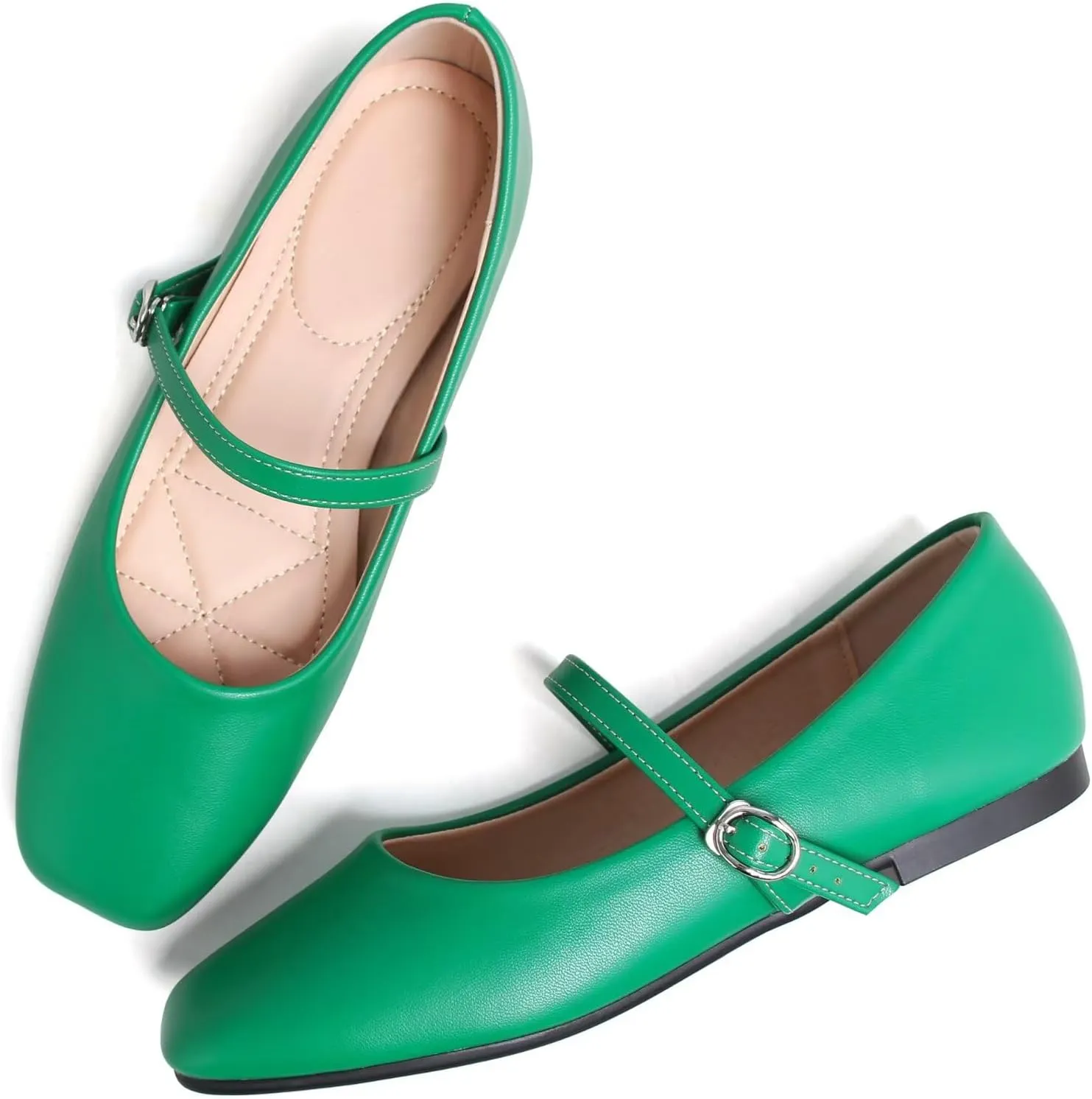 Dear Time Women's Flat Mary Jane Shoes Ankle Strap Round Toe Chinese Style Ballet Flats Casual Walking Shoes