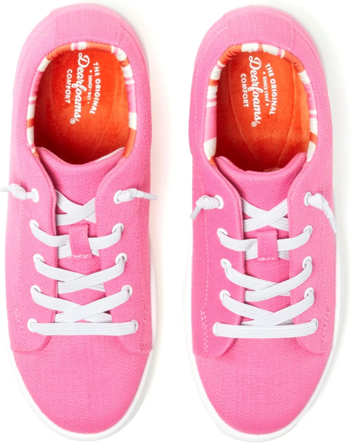 Dearfoams Women's Shoes-Mabel Lightweight Comfortable Easy Slip on Sneaker with Arch Support