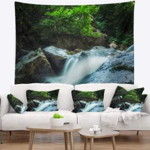 Designart Water Slide Over The Moss, X-Large/80 x 68"