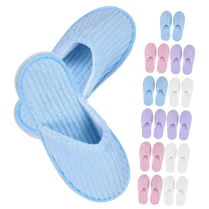 Didiseaon 12 Pairs Washable Guest Slippers Home Slide Slippers Anti-slip Disposable
